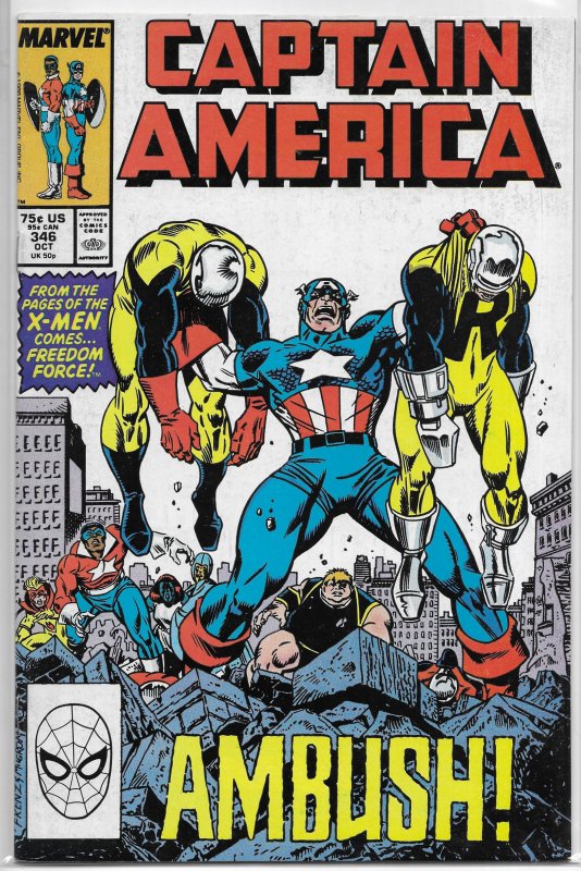 Captain America   vol. 1   #346 FN Gruenwald/Dwyer, Freedom Force, Walker