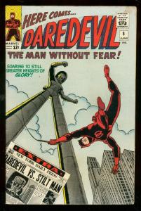 DAREDEVIL #8 1965-MARVEL COMIC-STILT MAN-WALLY WOOD ART FN/VF