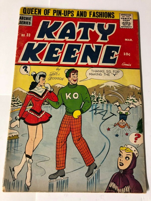 KATY KEENE 35 FAIR July 1957 Bill Woggon Nifty cover joke from a fan