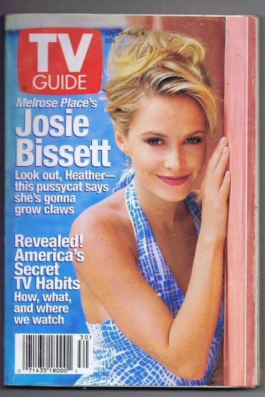 ORIGINAL Vintage July 29, 1995 TV Guide No Label Josie Bissett Melrose Place