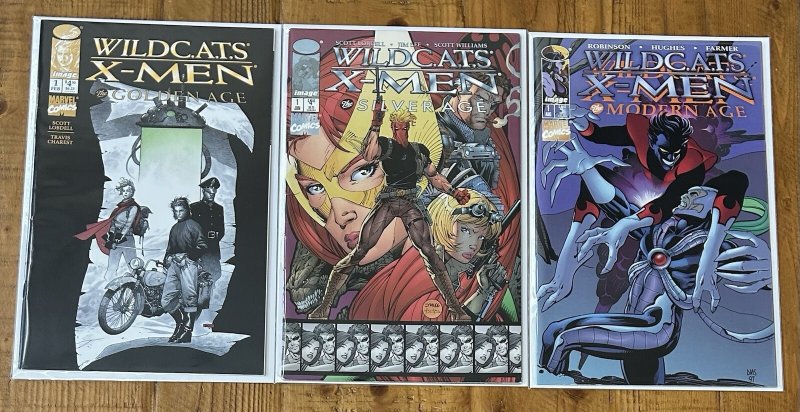 Wildcats X-Men #1 Golden, Silver, Modern Lot NM Jim Lee Adam Hughes