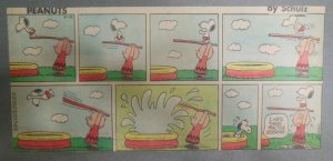 Peanuts Sunday Page by Charles Schulz from 8/14/1966 Size: ~7.5 x 15 inches CT