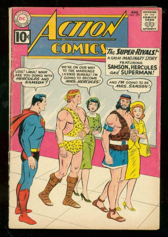 ACTION COMICS #279 1961-SUPERMAN-SAMSON-HERCULES-RARE D VG