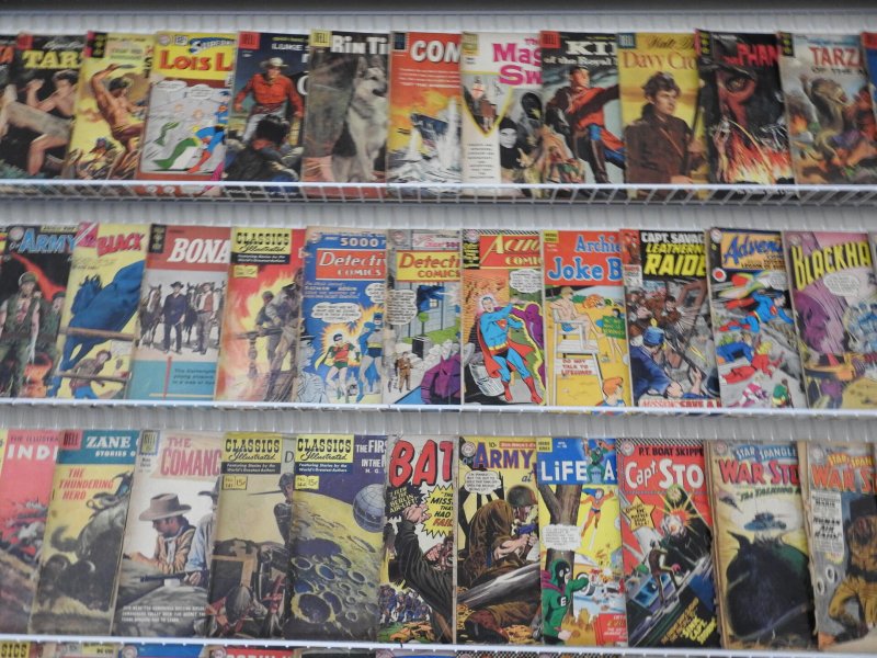 Huge Lot Golden/Silver Age Comics W/Kid Colt, Tarzan, Batman, Star Spangled War+