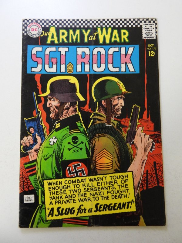 Our Army at War #172 (1966) VG condition subscription crease