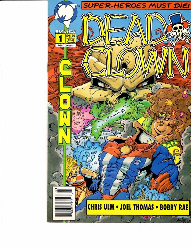 Lot Of 2 Malibu Comic Books Dead Clown #1 and Golgo 13 Impossible Hit #1 ON3