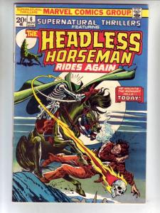 Supernatural Thrillers #6 (Nov-73) VF High-Grade Headless Horseman