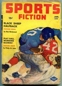 Sports Fiction Pulp January 1950- Black Sheep Halfback- Football VG