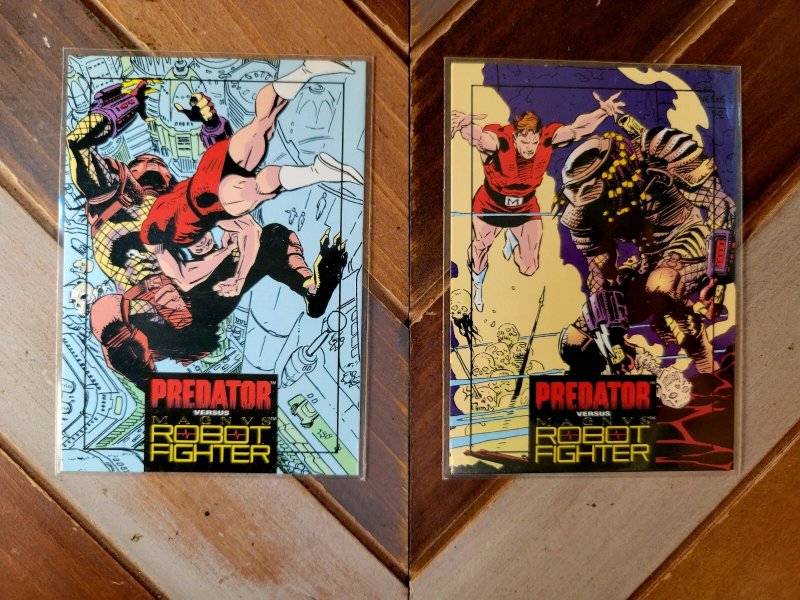 Predator v Magnus Robot Fighter #1-2 Complete, Trading Cards Dark Horse 1992 9.0