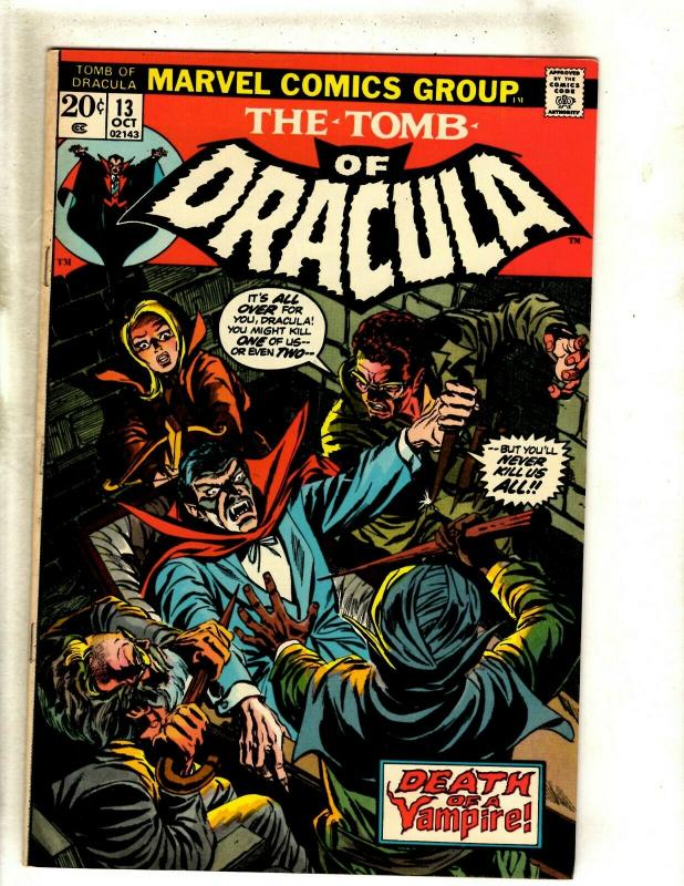 The Tomb Of Dracula # 13 VF Marvel Comic Book Blade Vampire Hunter Undead RS1