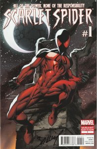 Scarlet Spider # 1 Bagley 1:25 Variant NM+ 2012 Rare Signed By Mark Bagley  [S6]