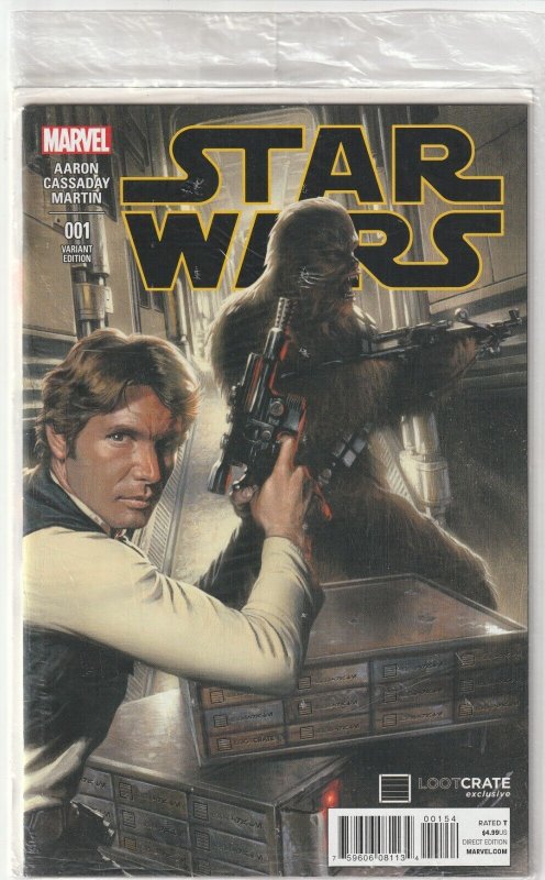Star Wars # 1 Sealed Loot Crate Variant Cover NM Marvel 2015 [Q3]