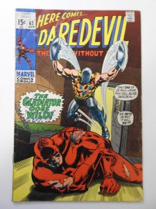 Daredevil #63 (1970) GD Condition ink on front/back cover