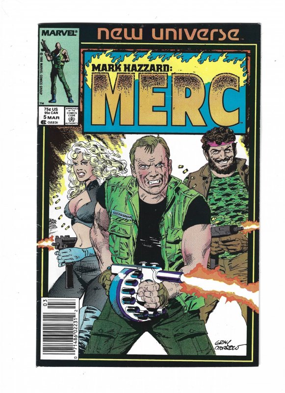 Mark Hazzard: Merc #1 through 5 Newsstand Edition (1986)