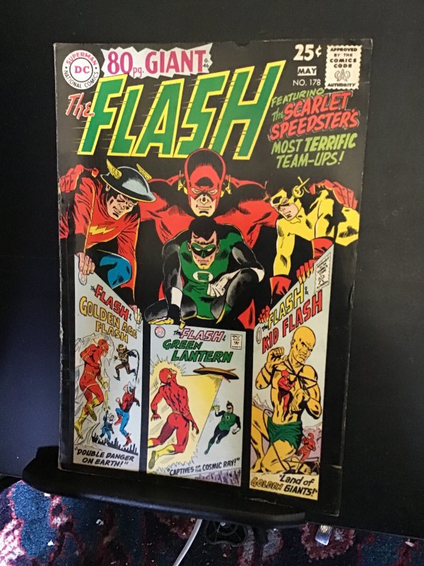 The Flash #178 (1968) giant size black cover key. High grade VF Wytheville CERT!