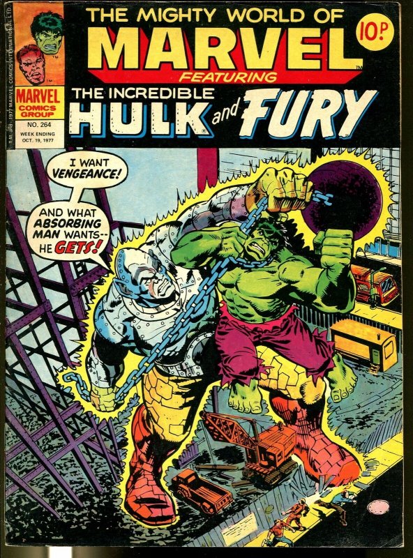 Mighty World of Marvel #264 1977-Marvel-Hulk-Sgt Fury-Capt Marvel-VG+