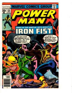 Power Man # 48 VF Marvel Comic Book Iron Fist Crossover Luke Cage Defenders CR45