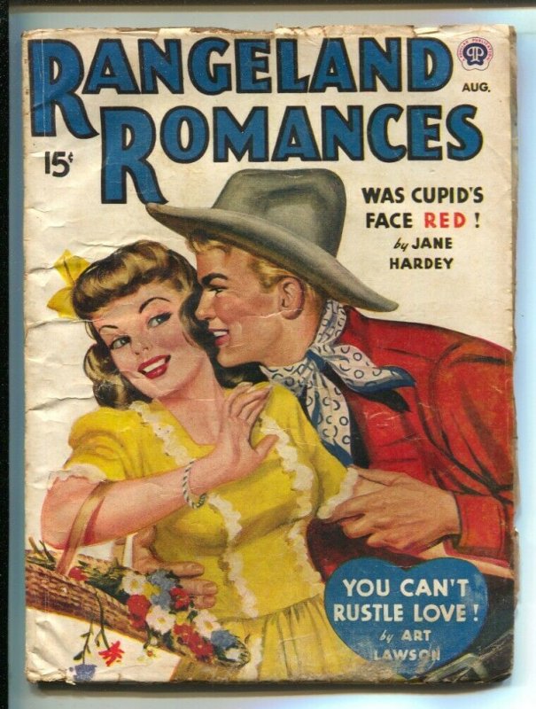 Rangeland Romances 8/1944-Popular-Good Girl Art cover-Girl fight interior art... 