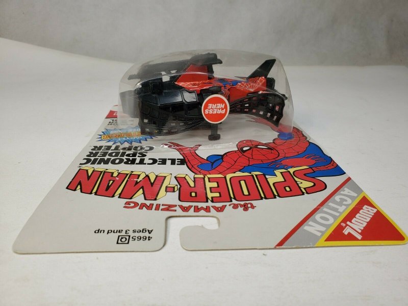  Spider-Man Electronic Spider Copter Helicopter Buddy L  NEW NM   1990       