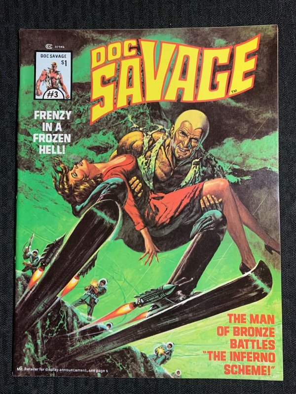 1976 DOC SAVAGE Magazine #3 FN+ 6.5 Battles the Inferno Scheme! / Ken Barr Cover