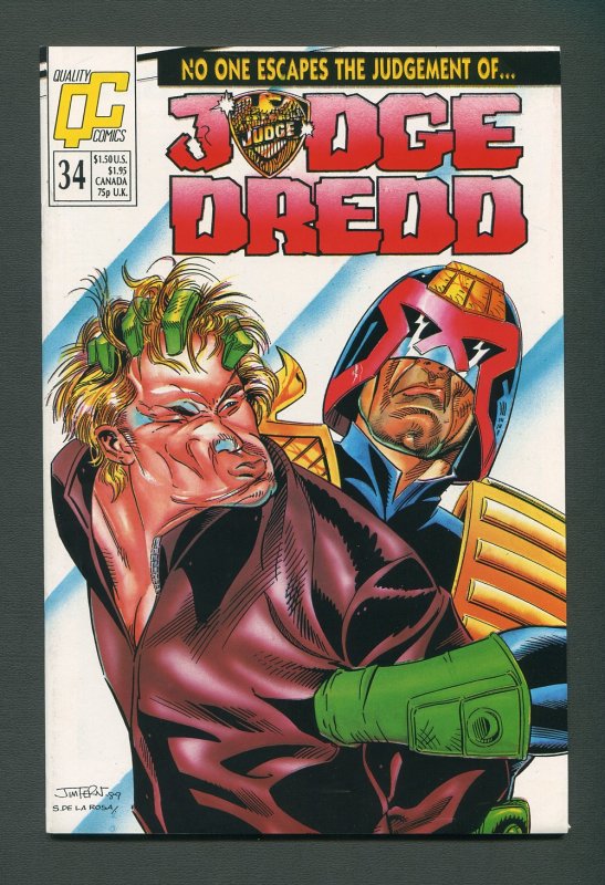 Judge Dredd #34  / 9.2 NM - 9.4 NM  /  October 1989