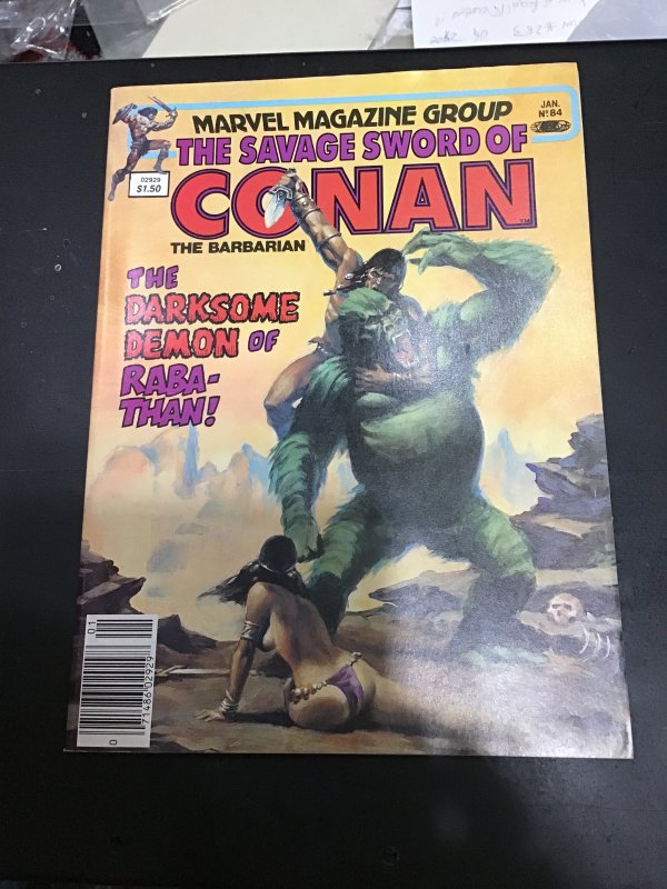 The Savage Sword of Conan #84 (1983) Val Meyerik Art! High-Grade! NM- Wow!