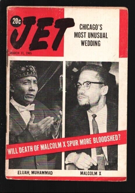 Jet  3/11/1955-Malcolm X cover & death story-Cheesecake centerfold-Mini mag s...