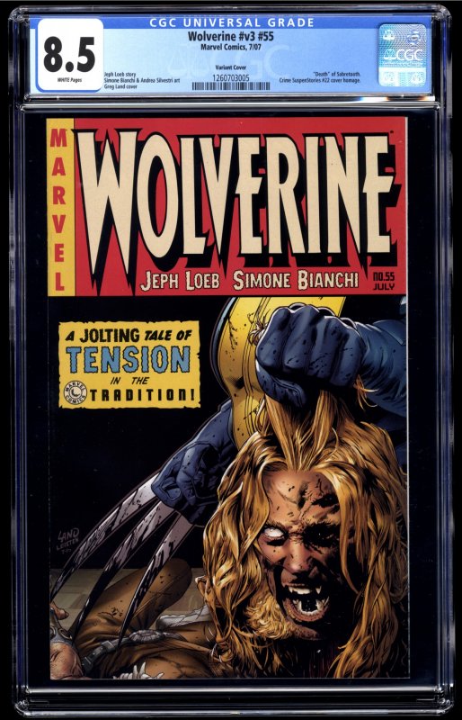 Wolverine (2003) #55 CGC VF+ 8.5 White Pages