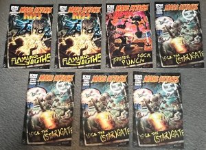 Mars Attacks 7PC LOT - One Shots. Includes KISS, Popeye, Zombies. (9.2 OB) 2013