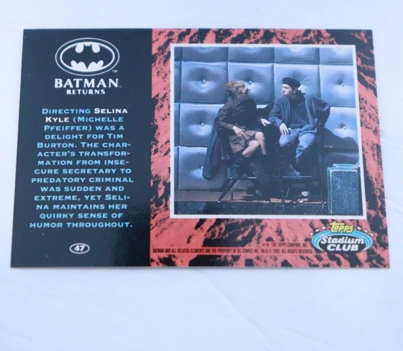 1992 Batman Returns Stadium Club #47 Catwoman