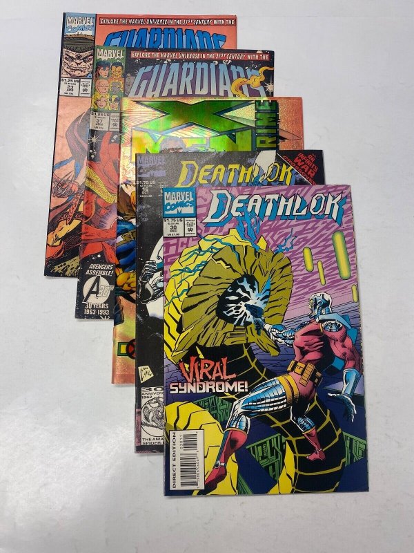 5 MARVEL comic books Guardians Galaxy #23 37 X-Men Prime Deathlok #16 30 23 KM15