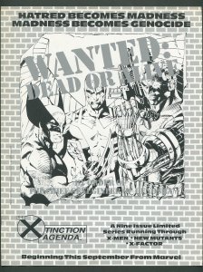 X-Men Promo Flyer / X-Tinction Agenda / 1990