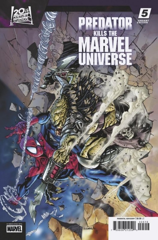 Sergio Davila Predator Kills Marvel Universe #5 Original Cover Art Published
