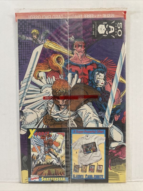 X-force #1 poly bagged Shatterstar card