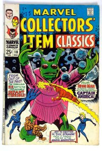 Marvel Collectors' Item Classics #18 Iron Man Cap Fantastic Four 1968 Marvel VG