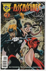 Assassins #1 April 1996 Amalgam DC Marvel Elektra Daredevil Catwoman Deathstroke