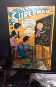 Superman #224 (1970) baby Genius superman! Affordable grade! VG+ Wow