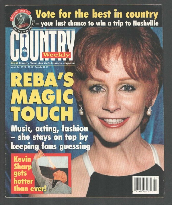 Country Weekly 3/24/1998-Reba McEntire-Kevin Sharp-Deana Carter-FN