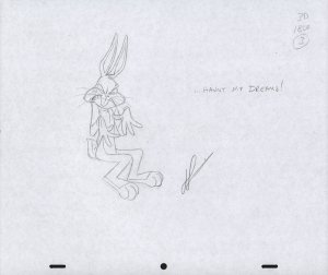 Bugs Bunny Animation Pencil Art - 3D-1800-3 - ...Haunt My Dreams!