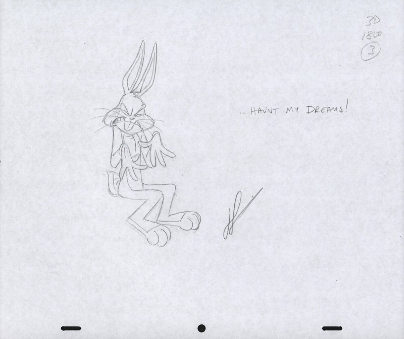 Bugs Bunny Animation Pencil Art - 3D-1800-3 - ...Haunt My Dreams!