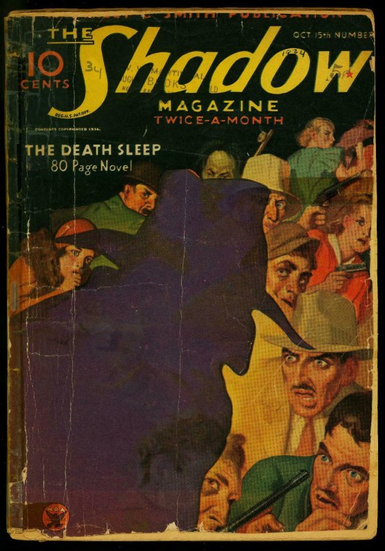 The Shadow Pulp October 15 1934- Death Sleep- Maxwell Grant reading copy