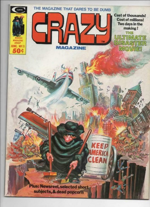 CRAZY #11 Magazine, VF, Will Eisner, Kelly Freas, 1973 1975, more in store