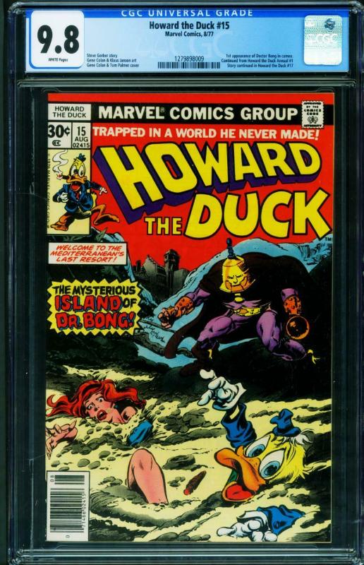 Howard The Duck #15 CGC 9.8 1977-Marvel-1st Dr. Bong 1279898009
