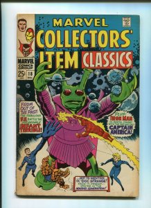 MARVEL COLLECTOR ITEM CLASSICS #18 (6.0) FF4 COVER 1968 