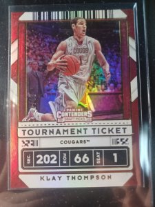 2020 Panini Contenders Draft Picks Variation Tournament Ticket /49 Klay Thomp...