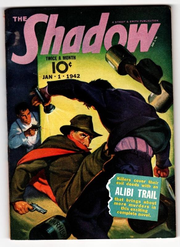 Shadow January 1 1942- Alibi Trail Rare Pulp Magazine