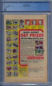 IRON MAN #1 CGC 7.5 ORIGIN RETOLD IRON MAN SUPER RARE DOUBLE COVER