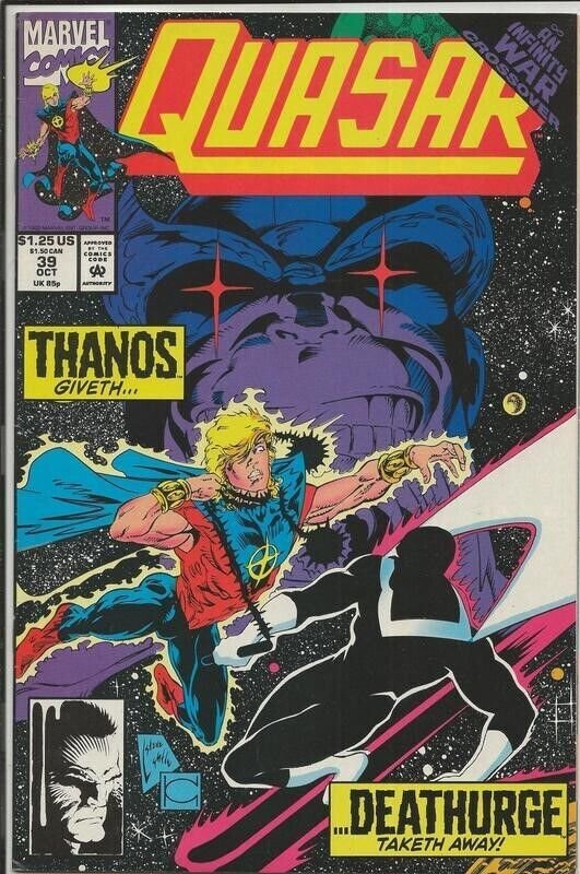Quasar #39 ORIGINAL Vintage 1992 Marvel Comics Thanos