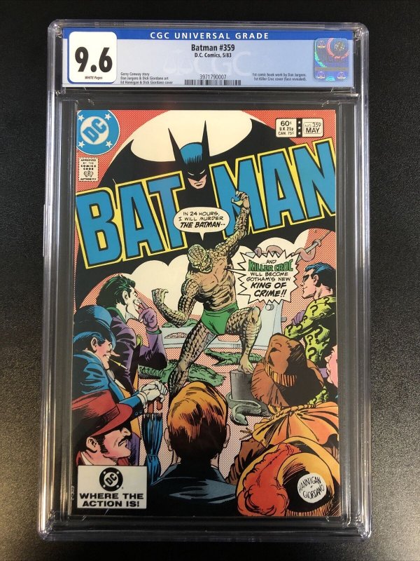 Batman (1983) #359 (CGC  WP) | 1st Work By Dan Jurgen | 1st Killer Croc  Cover | International - Comic Books, Superhero / HipComic