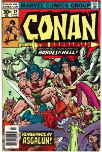 Conan the Barbarian #72  Newsstand Marvel  FN